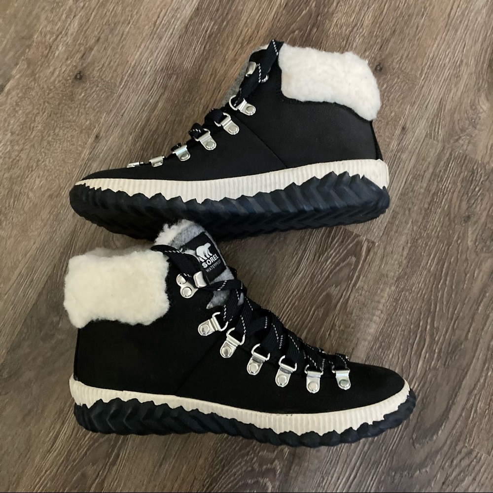 Sorel Out N About Conquest Waterproof Suede Boot Black - Picture 11 of 14